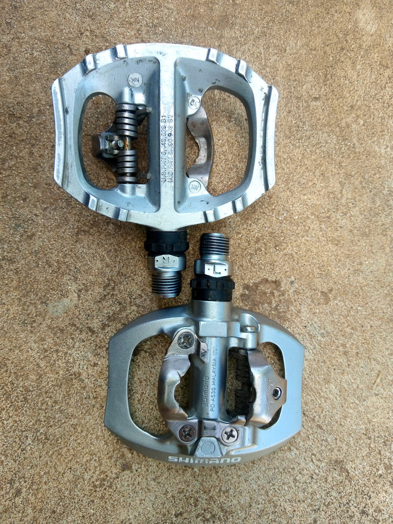 SHIMANO PD-A530 SPD BICYCLE PEDALS -  SILVER