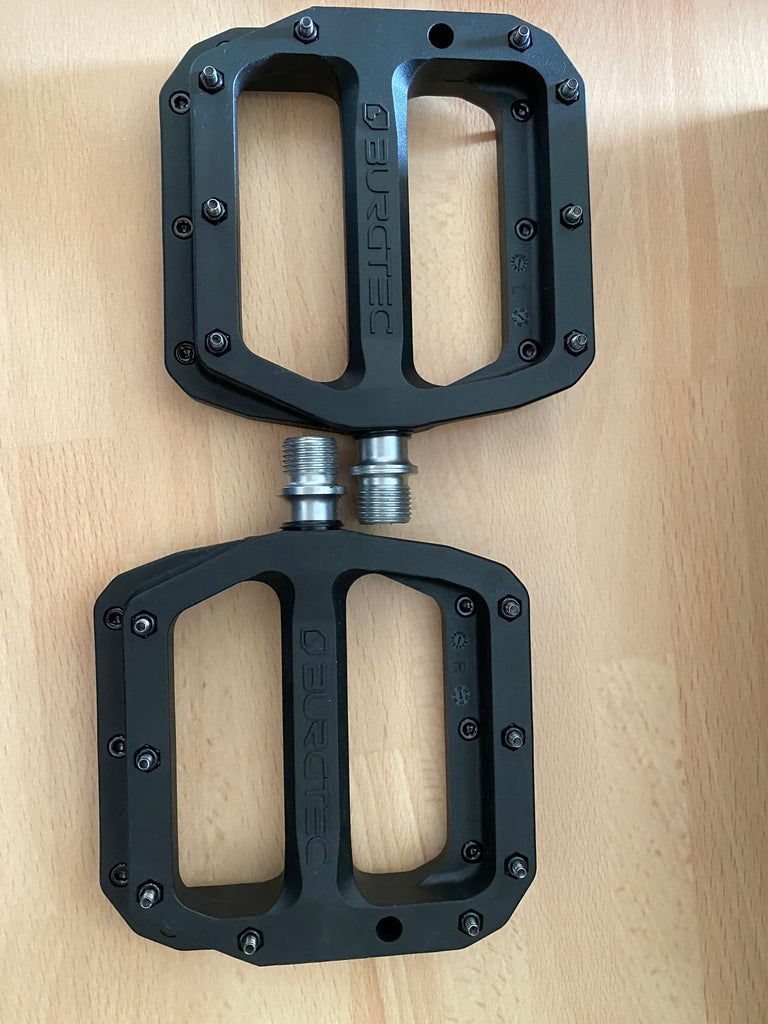 black Burgtec MK4 Composite Flat Pedals