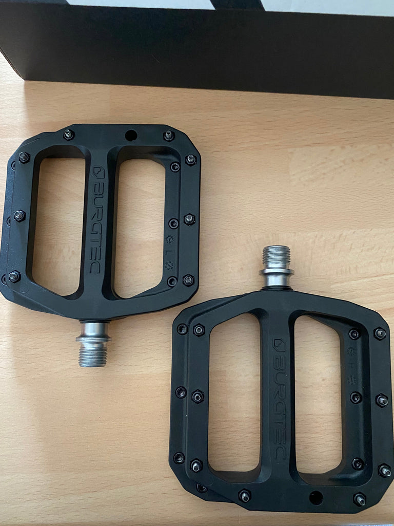 black Burgtec MK4 Composite Flat Pedals