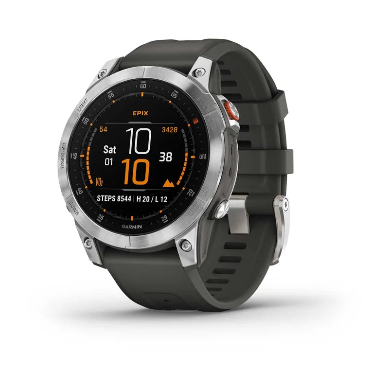 Garmin Epix ( Gen 2 ) black silicone strap smartwatch.