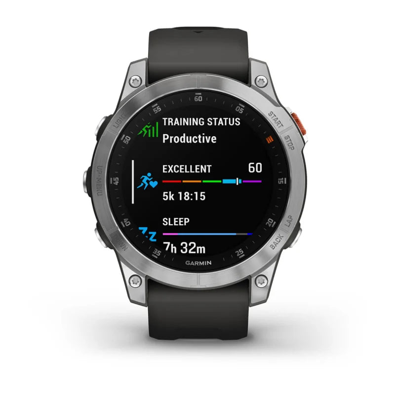 Garmin Epix ( Gen 2 ) black silicone strap smartwatch.