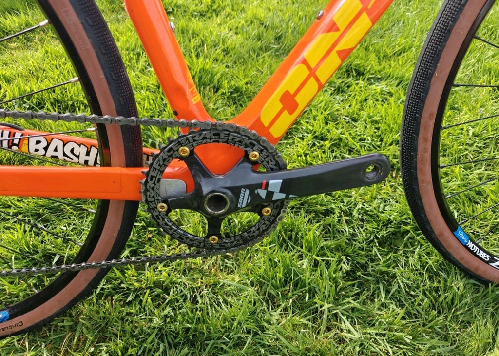 On one gravel bike