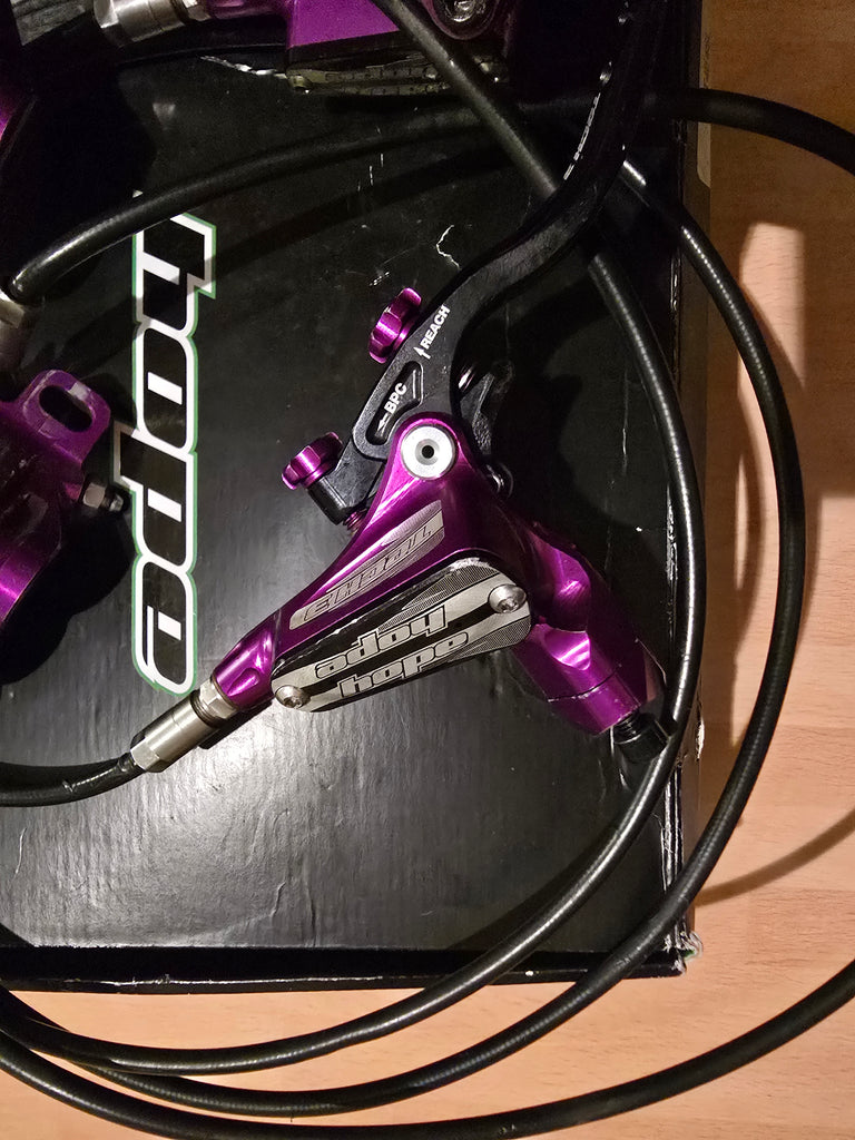 Hope Tech 3 E4 Brake Set Front & Rear, purple