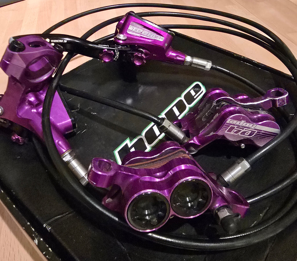 Hope Tech 3 E4 Brake Set Front & Rear, purple