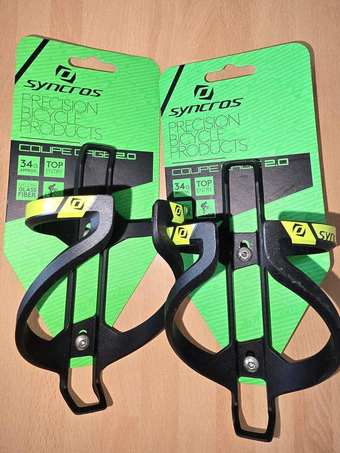 Syncros Coupe 2.0 Bottle Cage - black/radium yellow