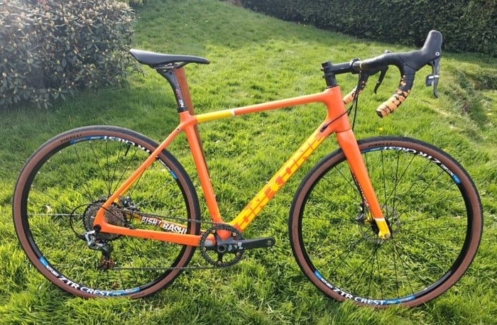 On one gravel bike