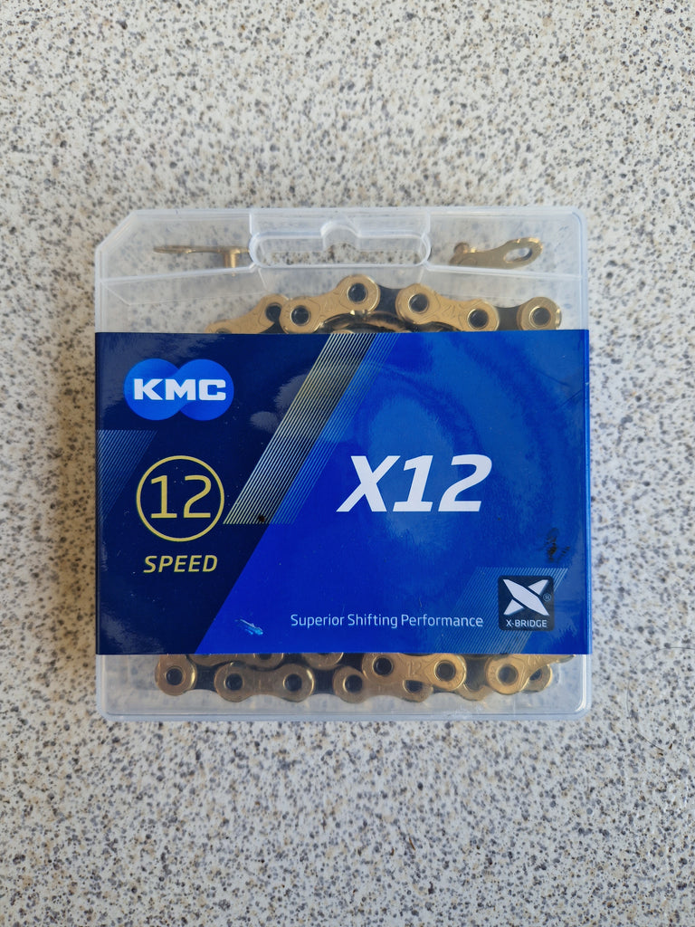 KMC X12 Gold / Black 12 Speed Bike Chain – 126L