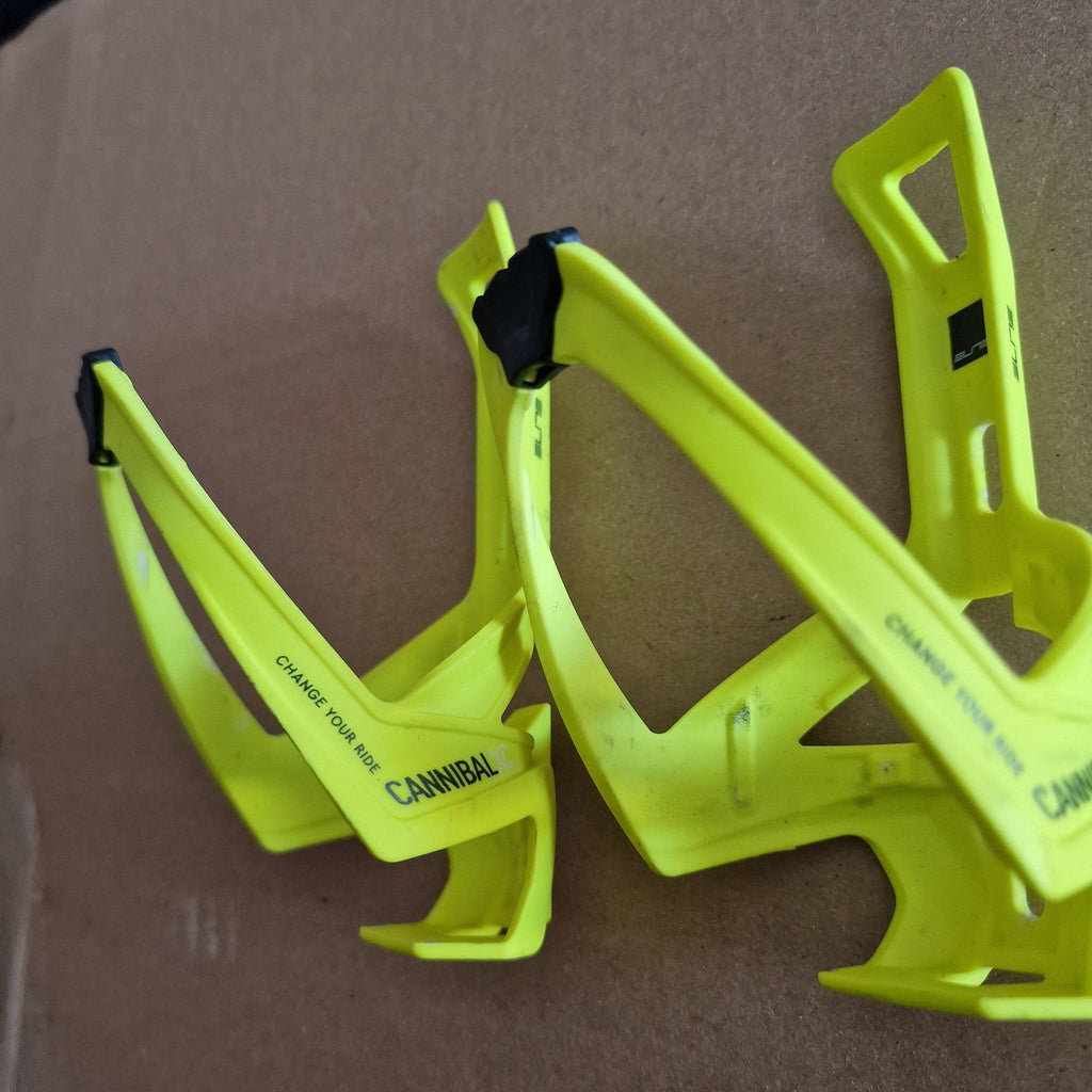 Elite Cannibal XC Bottle Cage - fluo yellow soft touch
