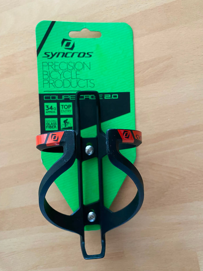 Syncros Coupe Cage 2.0 Bottle Cage - black red matte