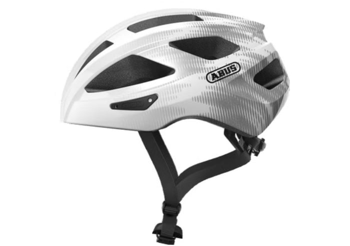 Abus Macator Road Helmet - L(58-62), White Silver