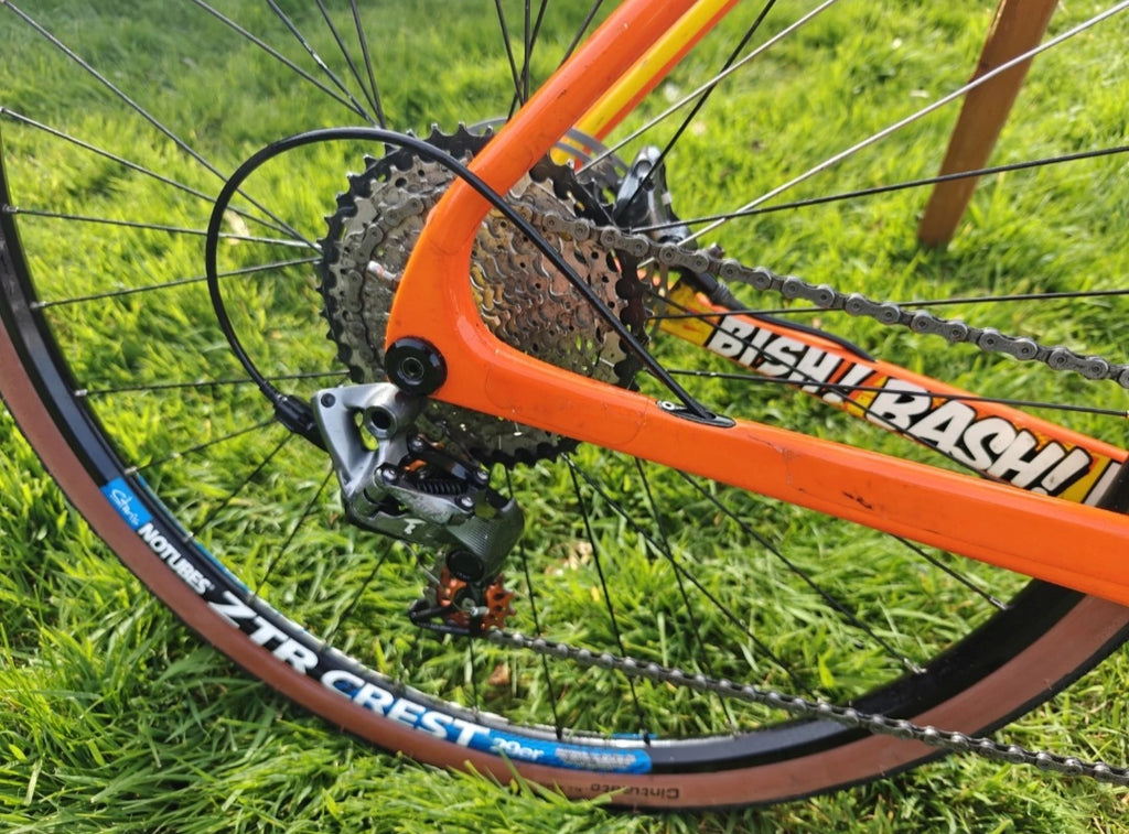 On one gravel bike