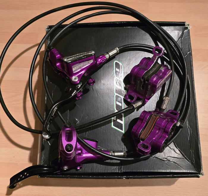 Hope Tech 3 E4 Brake Set Front & Rear, purple