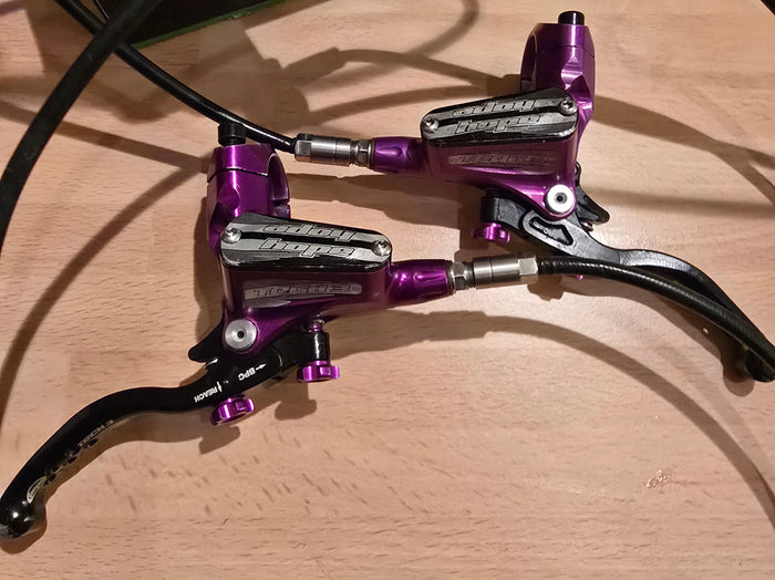 Hope Tech 3 E4 Brake Set Front & Rear, purple