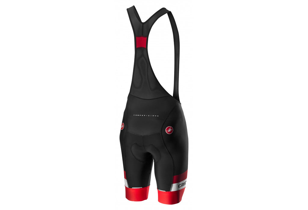 Castelli Competizione Bib Shorts Black Red - L